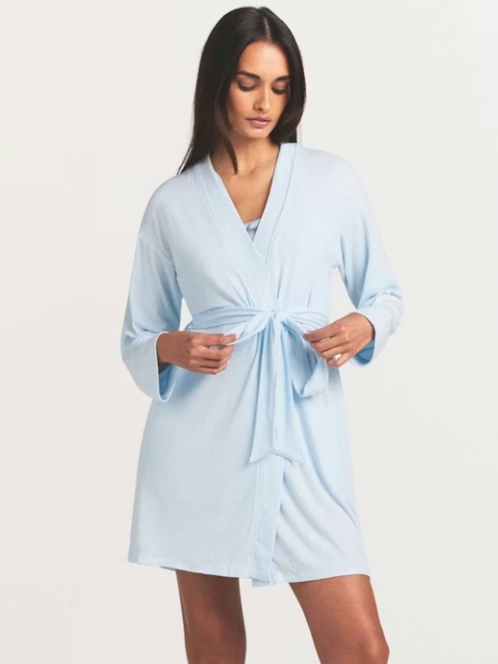 Skims Soft Lounge Robe in Baby Blue